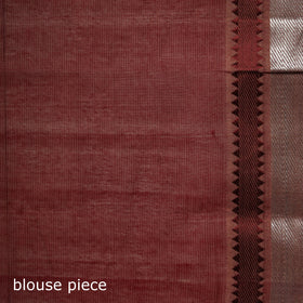 Beige - Pure Handwoven Mangalagiri Cotton Saree with Zari Border 34