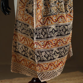 Kalamkari Hand Block Print Natural Dyed Cotton Dupatta 06