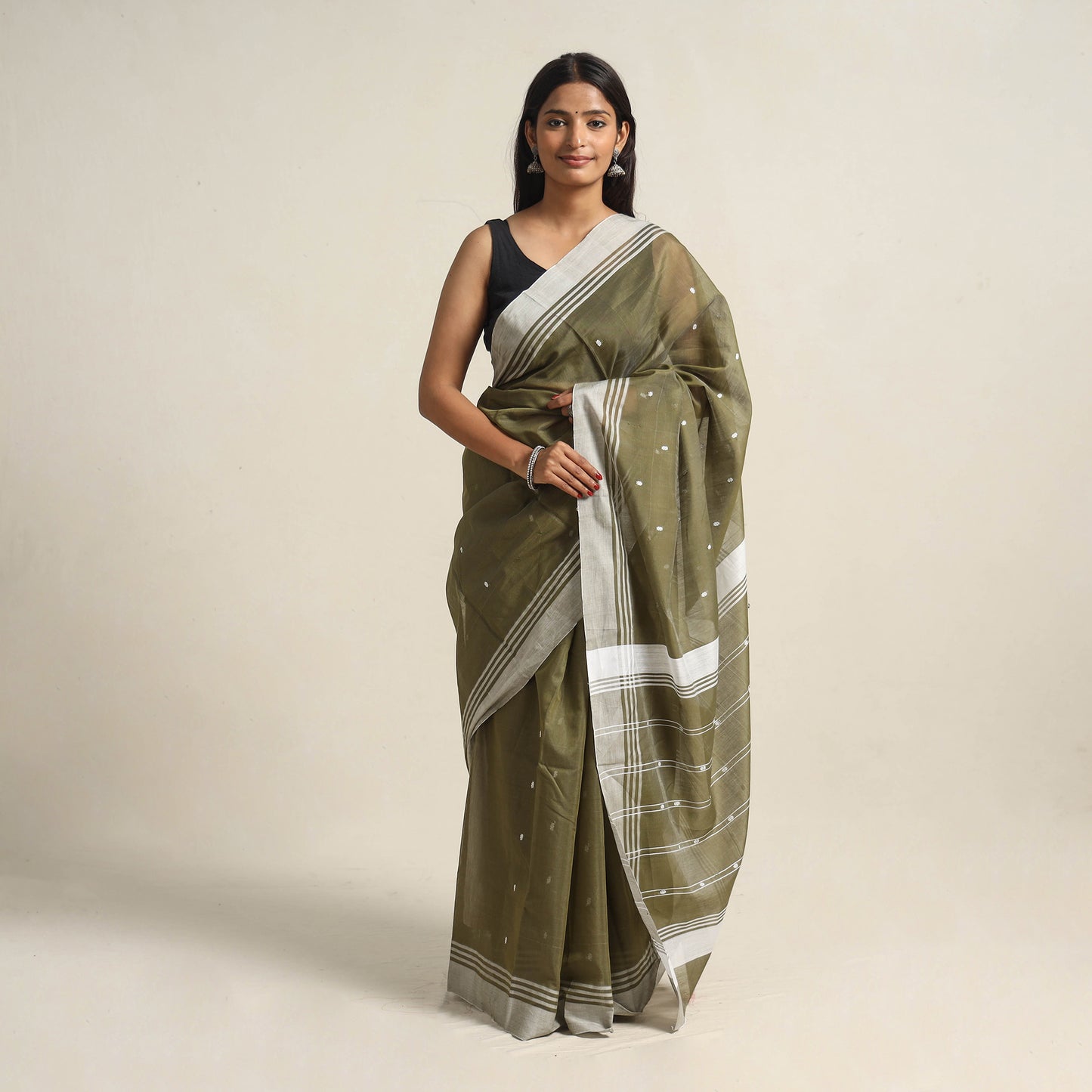 Traditional Handloom Chanderi Silk Cotton Saree 14