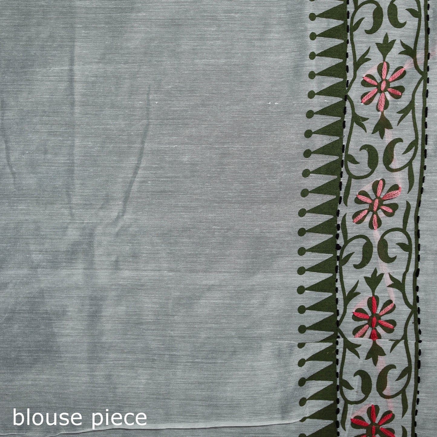 Hand Embroidered Chapa Work Silk Cotton Saree 08