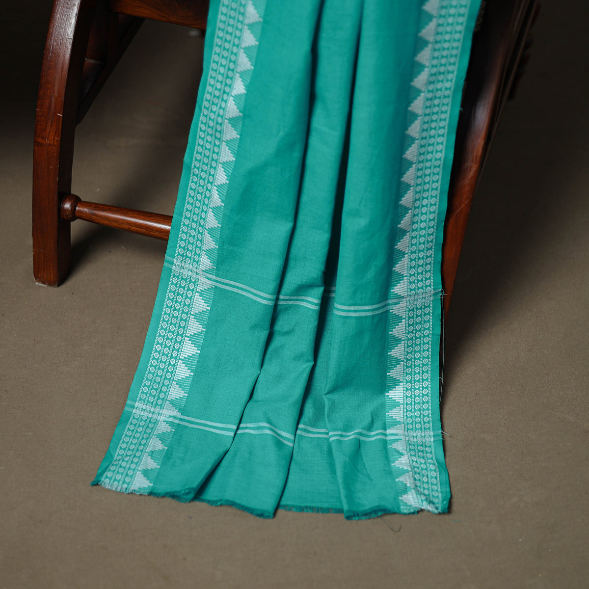Sanganeri Block Print Cotton Unstitched Dress Material: Kurta, Bottom & Dupatta with Jewellery 38