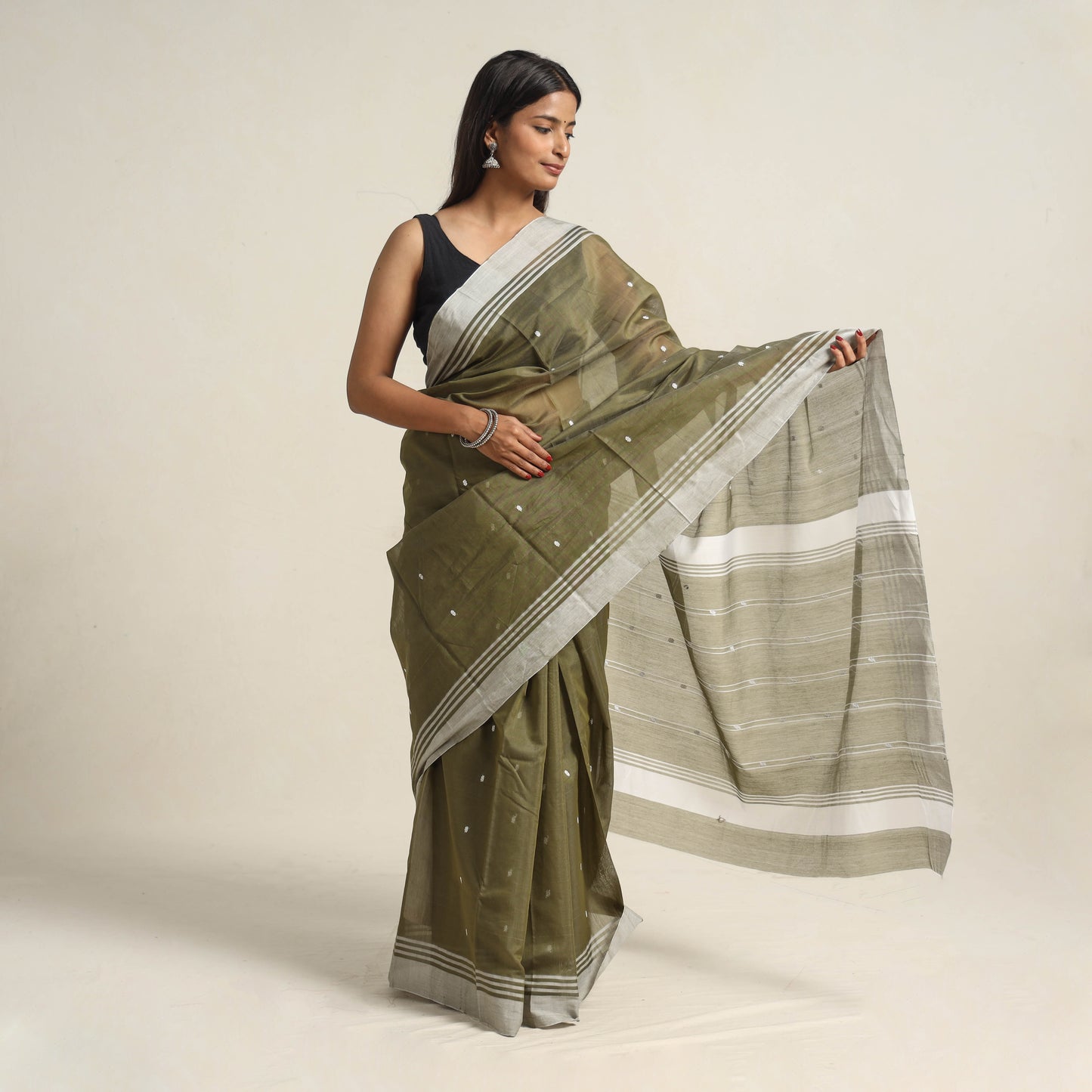 Traditional Handloom Chanderi Silk Cotton Saree 14