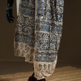 Kalamkari Hand Block Print Natural Dyed Cotton Dupatta 07
