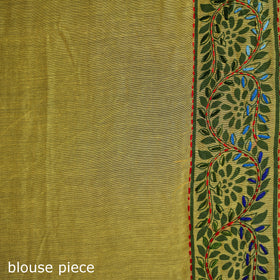 Hand Embroidered Chapa Work Silk Cotton Saree 09