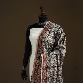 Kalamkari Hand Block Print Natural Dyed Cotton Dupatta 08