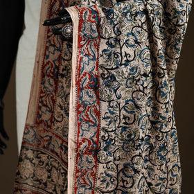 Kalamkari Hand Block Print Natural Dyed Cotton Dupatta 08