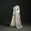 Hand Embroidered Chapa Work Silk Cotton Saree 10