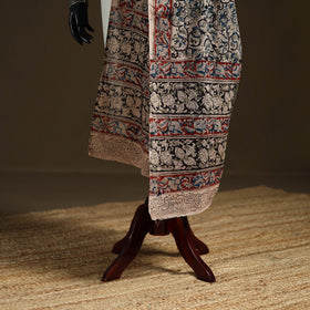 Kalamkari Hand Block Print Natural Dyed Cotton Dupatta 08