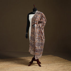 Multicolor - Kalamkari Hand Block Print Natural Dyed Cotton Dupatta 09
