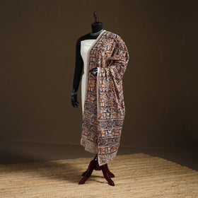 Kalamkari Hand Block Print Natural Dyed Cotton Dupatta 09