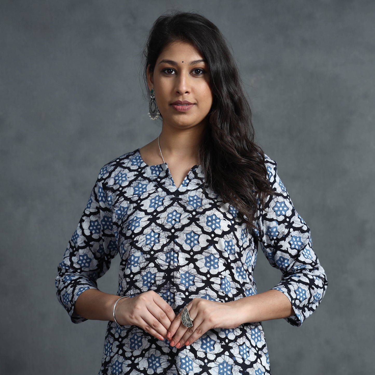 batik printed kurta