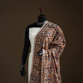 Kalamkari Hand Block Print Natural Dyed Cotton Dupatta 09