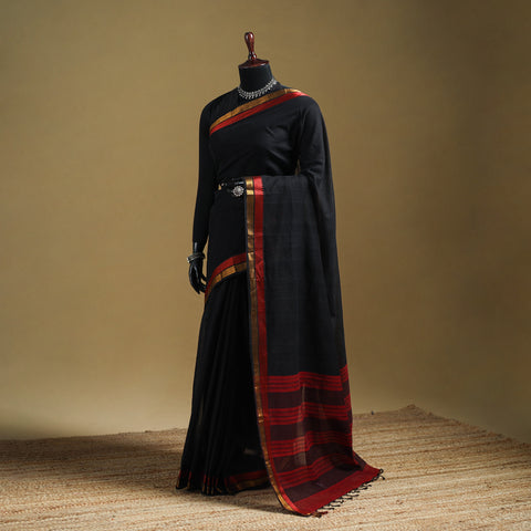 Pure Handwoven Mangalagiri Cotton Saree with Zari Border 37