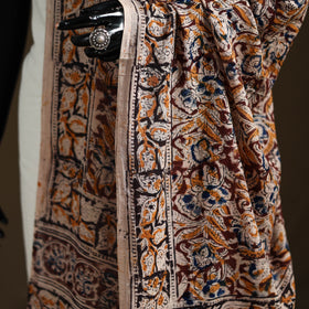 Kalamkari Hand Block Print Natural Dyed Cotton Dupatta 09