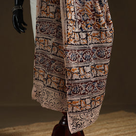 Kalamkari Hand Block Print Natural Dyed Cotton Dupatta 09