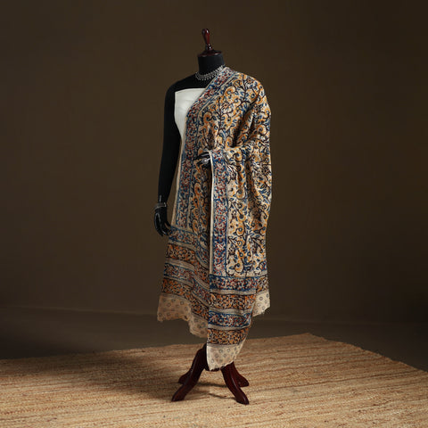 Kalamkari Hand Block Print Natural Dyed Cotton Dupatta 10