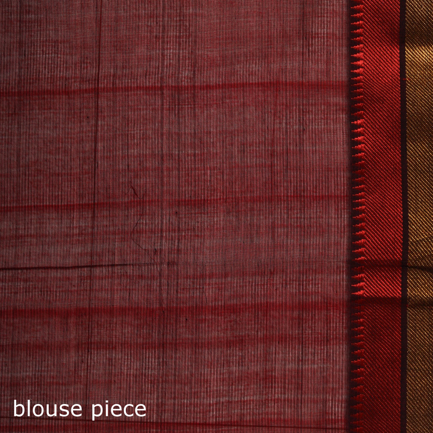 Black - Pure Handwoven Mangalagiri Cotton Saree with Zari Border 37