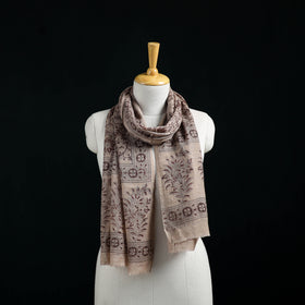 Pure Merino Wool Stole in Pedana Kalamkari Block Prints 51