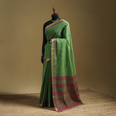 Pure Handwoven Mangalagiri Cotton Saree with Zari Border 38