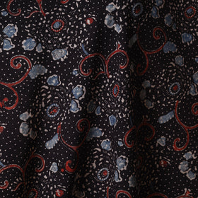 Black - natural dyed cotton fabric 91 - handcrafted