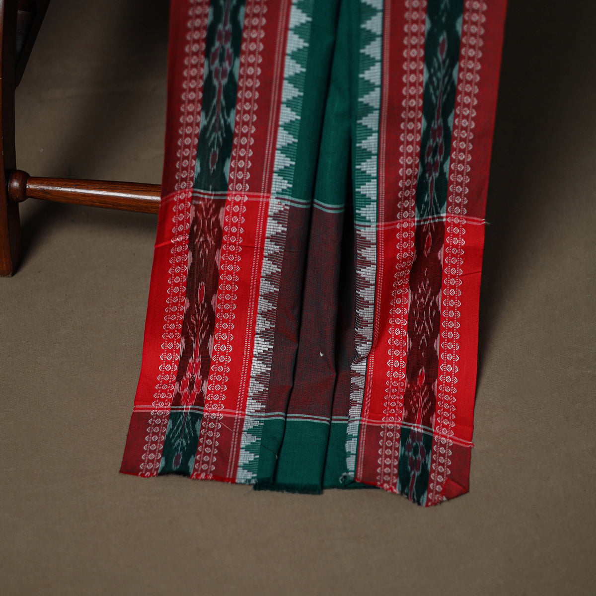 Sanganeri Block Print Cotton Unstitched Dress Material: Kurta, Bottom & Dupatta with Jewellery 40