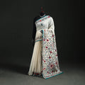 Hand Embroidered Chapa Work Silk Cotton Saree 12