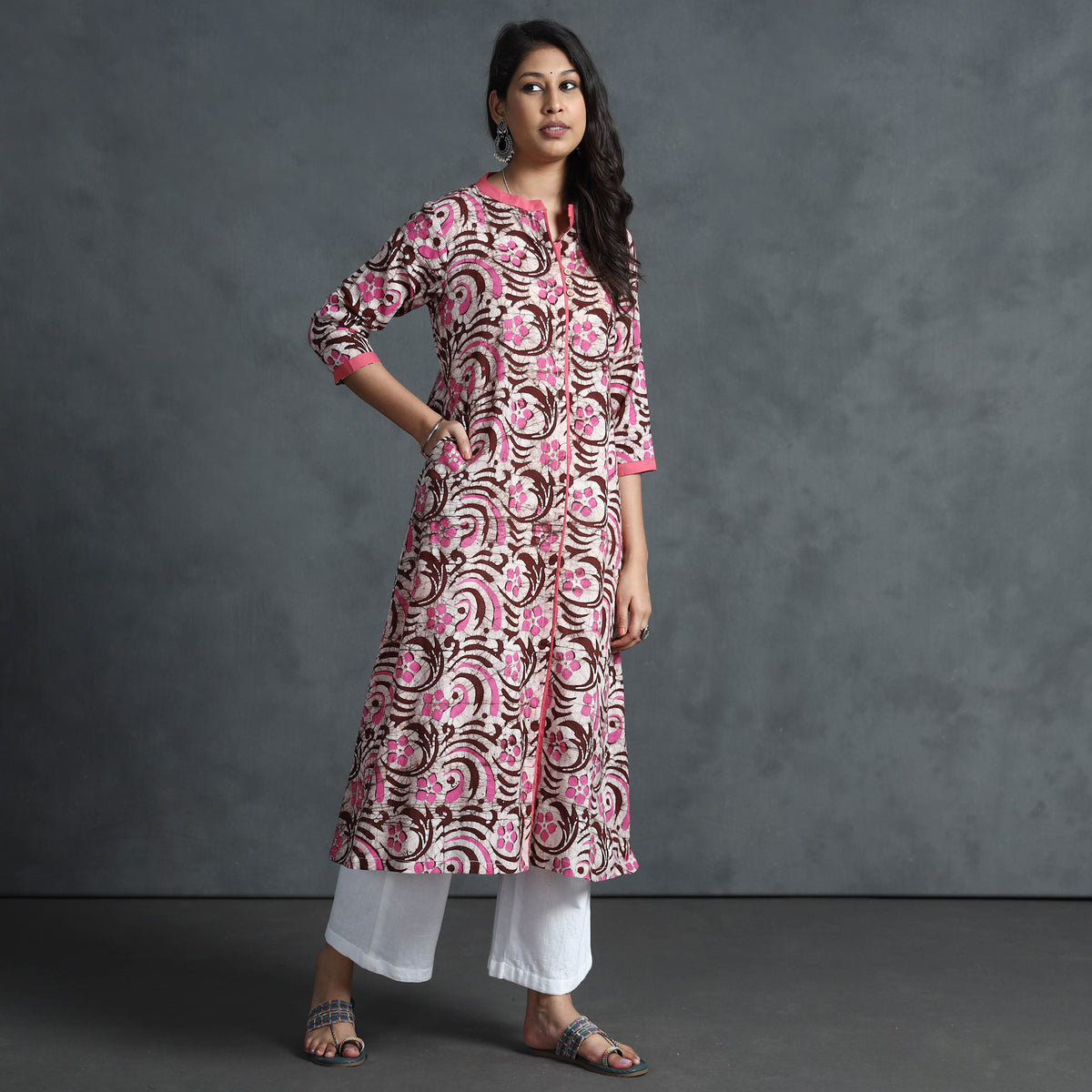 batik printed kurta