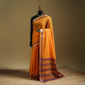 Yellow - Pure Handwoven Mangalagiri Cotton Saree with Zari Border 39
