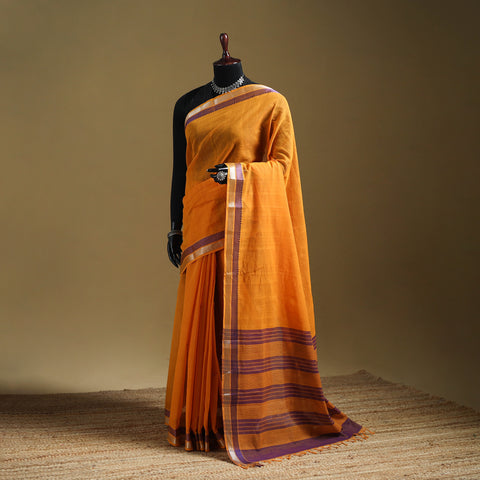 Pure Handwoven Mangalagiri Cotton Saree with Zari Border 39
