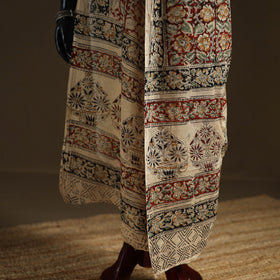Kalamkari Hand Block Print Natural Dyed Cotton Dupatta 11