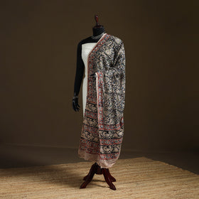 Kalamkari Hand Block Print Natural Dyed Cotton Dupatta 12