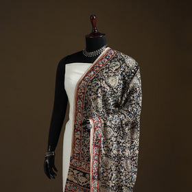 Kalamkari Hand Block Print Natural Dyed Cotton Dupatta 12