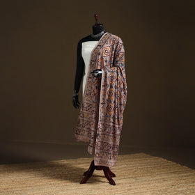 Kalamkari Hand Block Print Natural Dyed Cotton Dupatta 13
