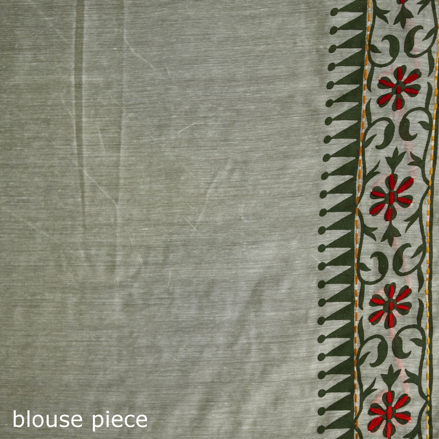 Hand Embroidered Chapa Work Silk Cotton Saree 13