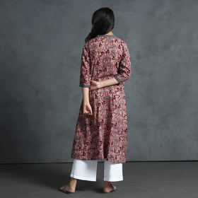 Purple - Hand Batik Printed Cotton Kurta