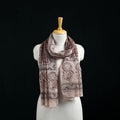 Pure Merino Wool Stole in Pedana Kalamkari Block Prints 64