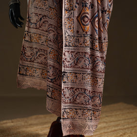 Kalamkari Hand Block Print Natural Dyed Cotton Dupatta 13