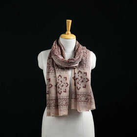 Pure Merino Wool Stole in Pedana Kalamkari Block Prints 66