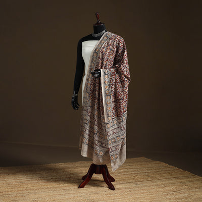 Kalamkari Hand Block Print Natural Dyed Cotton Dupatta 14