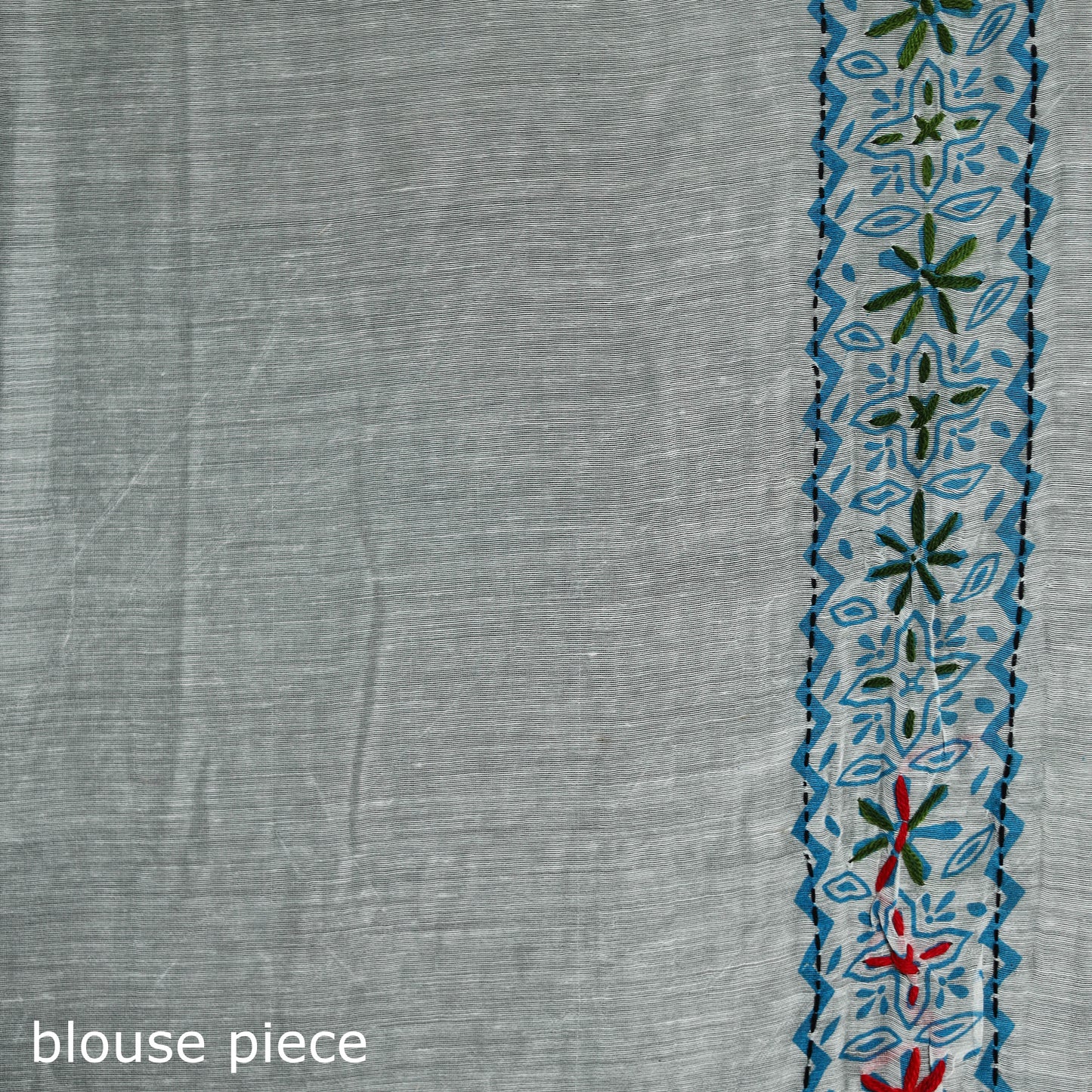 Hand Embroidered Chapa Work Silk Cotton Saree 14