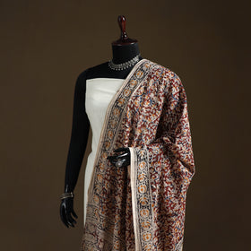 Kalamkari Hand Block Print Natural Dyed Cotton Dupatta 14