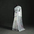 Hand Embroidered Chapa Work Silk Cotton Saree 15