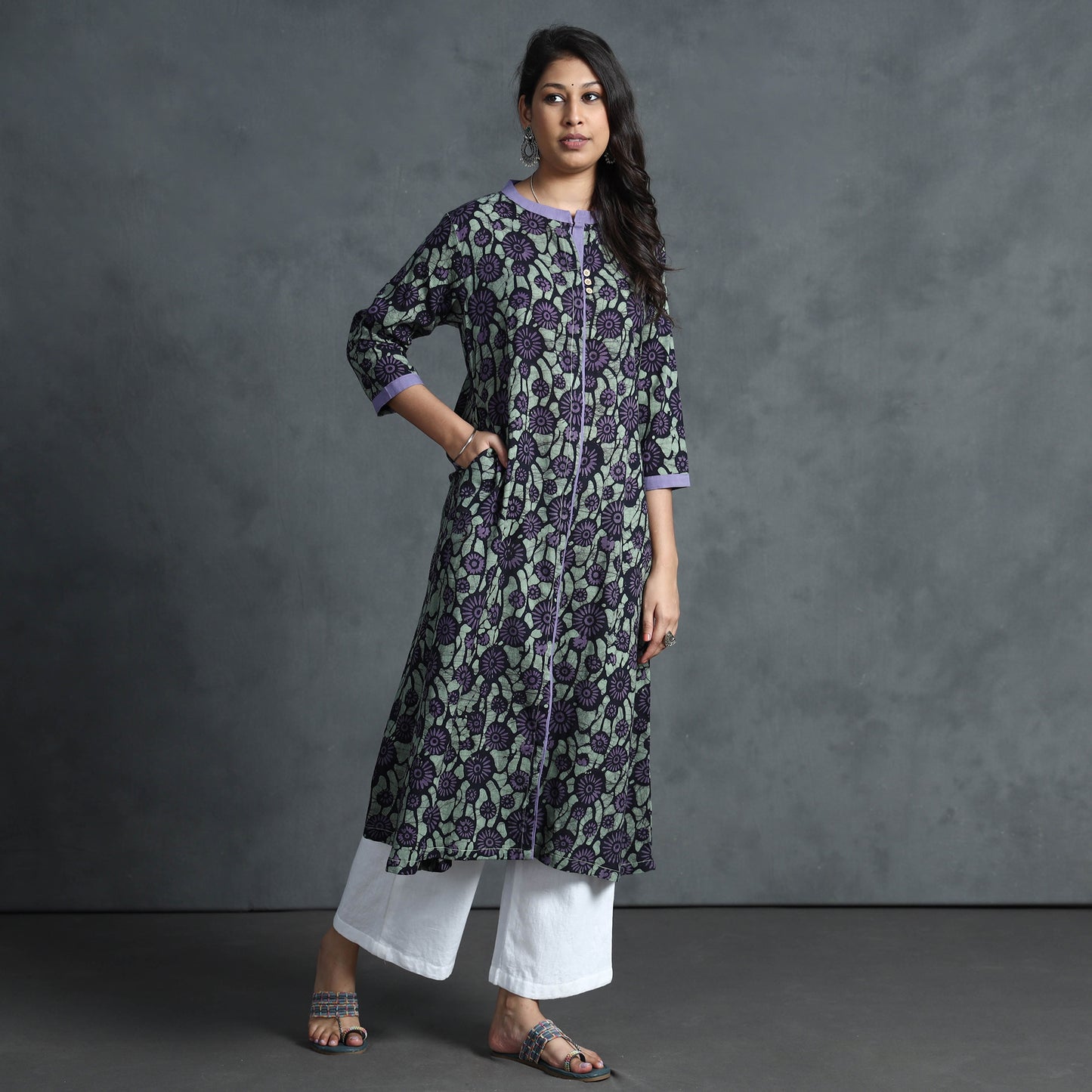 batik printed kurta