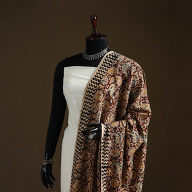 Kalamkari Hand Block Print Natural Dyed Cotton Dupatta 15