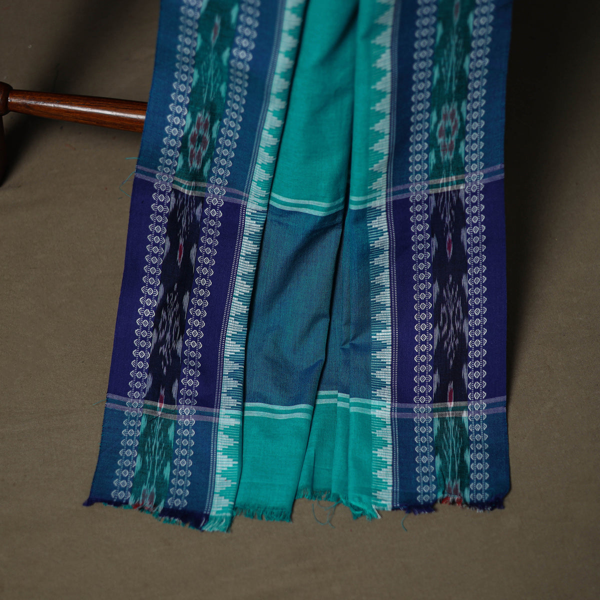 Sanganeri Block Print Cotton Unstitched Dress Material: Kurta, Bottom & Dupatta with Jewellery 44