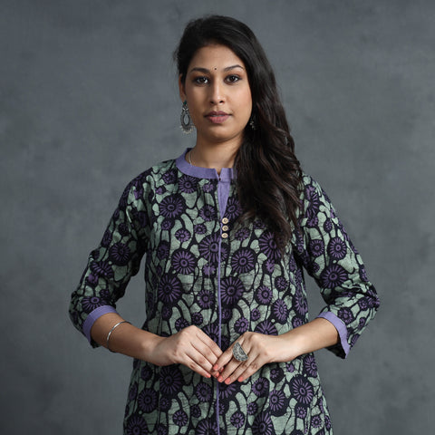 Buy Hand Batik Printed Cotton Kurta for Women