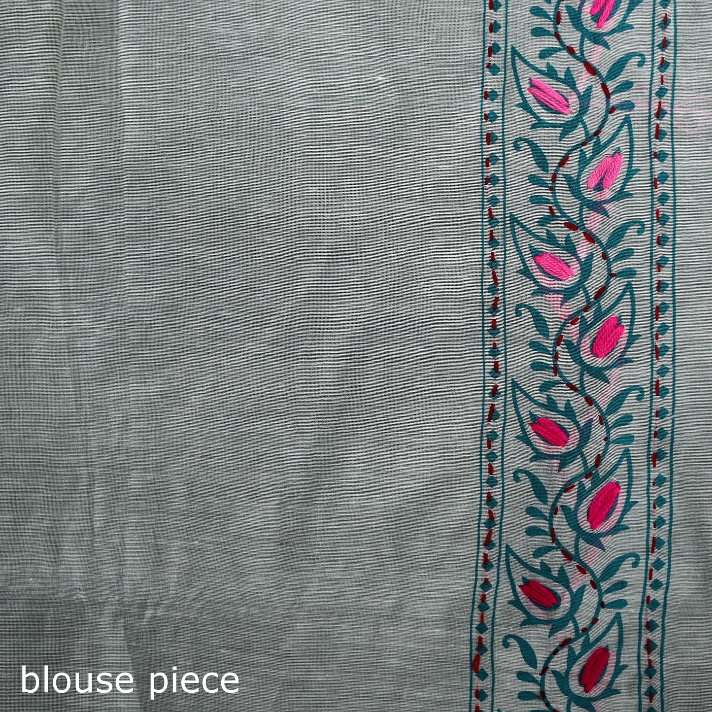 Hand Embroidered Chapa Work Silk Cotton Saree 15