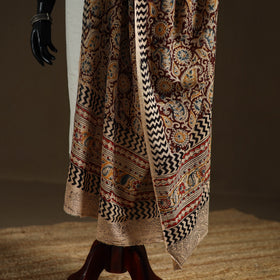 Kalamkari Hand Block Print Natural Dyed Cotton Dupatta 15