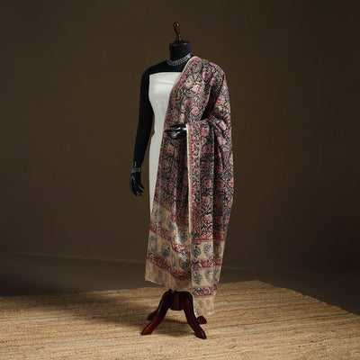 Kalamkari Hand Block Print Natural Dyed Cotton Dupatta 16