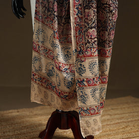 Kalamkari Hand Block Print Natural Dyed Cotton Dupatta 16
